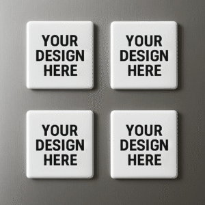 50x50mm (2x2 in) - Custom Square Refrigerator Photo Magnet 4 Pack | Personalized Photo Magnets - Image 1