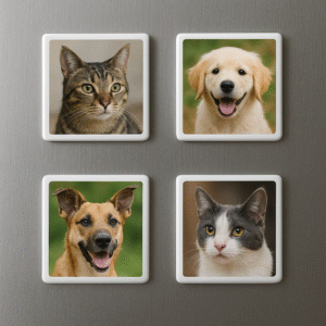 50x50mm (2x2 in) - Custom Square Refrigerator Photo Magnet 4 Pack | Personalized Photo Magnets - Image 3